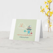 耳咽喉学者の挨拶状 カード (黄色い花)