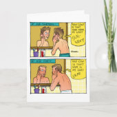 耳毛の漫画の誕生日カード カード (正面)