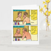 耳毛の漫画 誕生日カード カード (黄色い花)