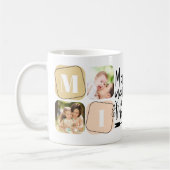 耳祖母フォトコラージュ引用文 コーヒーマグカップ (左)