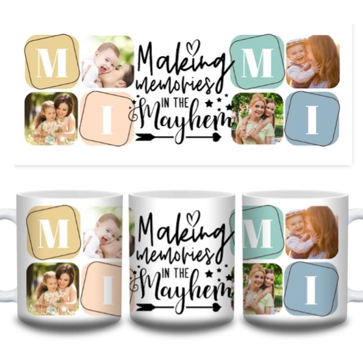 耳祖母フォトコラージュ引用文 コーヒーマグカップ