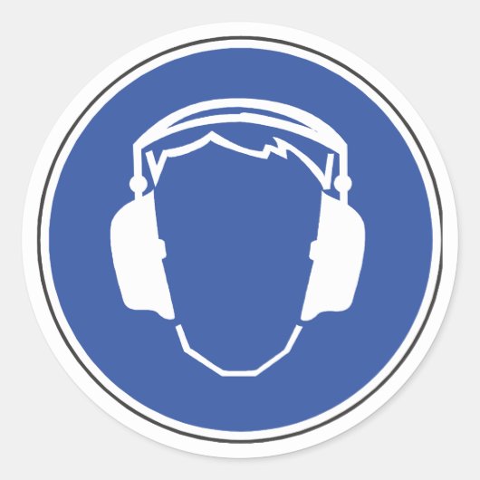 耳防護安全シール ラウンドシール (正面)