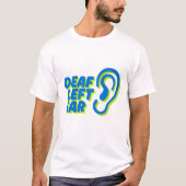 耳離れ白の背景 Tシャツ (正面)
