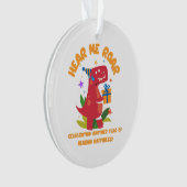 耳鳴り蝸牛インプラント聴覚誕生日 オーナメント (正面)