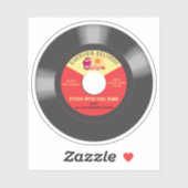 耳鳴り45レコード独身のパーソナライズされた シール (シート)