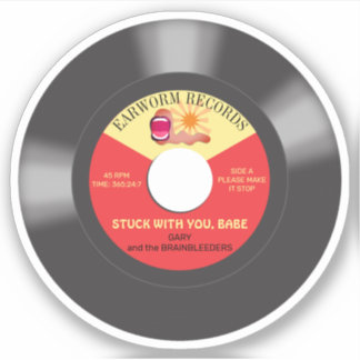 耳鳴り45レコード独身のパーソナライズされた シール