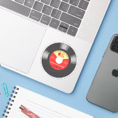 耳鳴り45レコード独身のパーソナライズされた シール (ノートパソコンとiPhone)