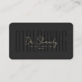 耳鼻咽喉科モダン専門医ドクターブラック 名刺 (正面)