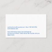 耳鼻咽喉科医 | ENT医師 名刺 (裏面)