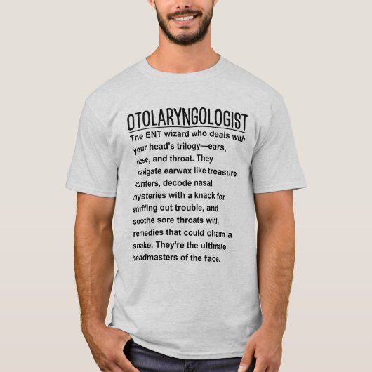 耳鼻咽喉科医 Tシャツ (正面)