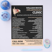 耳鼻科デザイン耳鼻咽喉科クリニック チラシ (シングル)