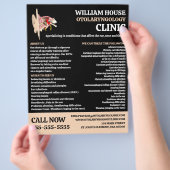 耳鼻科デザイン耳鼻咽喉科クリニック チラシ (手)