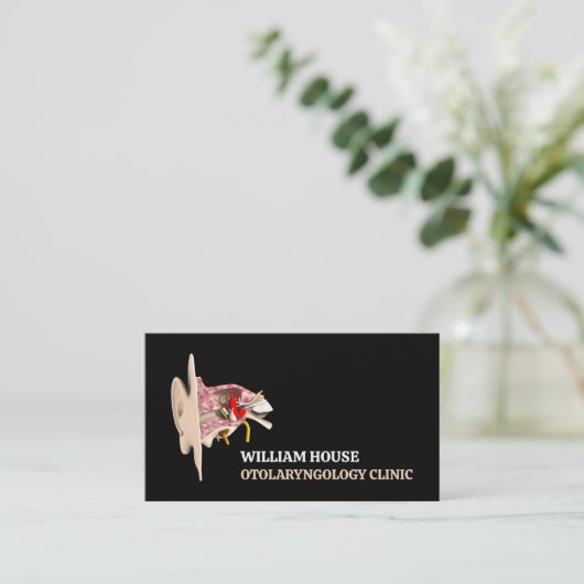 耳鼻科デザイン耳鼻咽喉科クリニック 名刺 (スタンド正面)