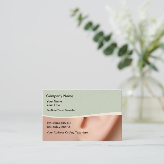 耳鼻科医医用名刺 名刺 (スタンド正面)
