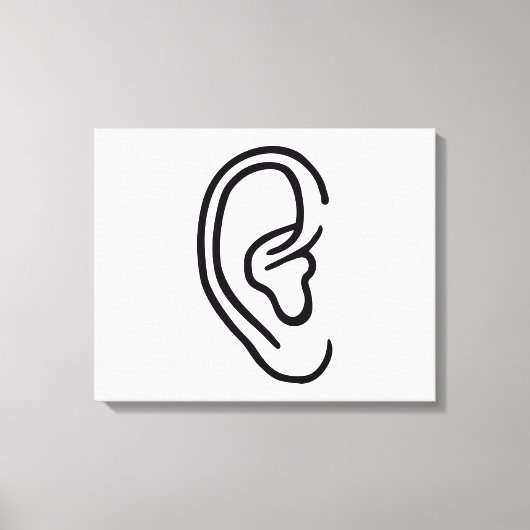 耳 キャンバスプリント (正面)