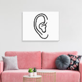 耳 キャンバスプリント (インサイチュ (リビング))