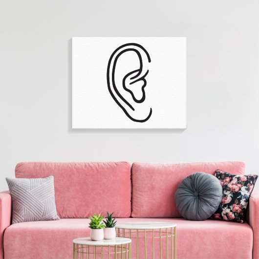 耳 キャンバスプリント (インサイチュ (リビング))