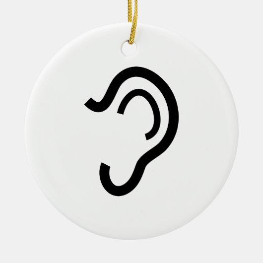 耳 セラミックオーナメント (正面)