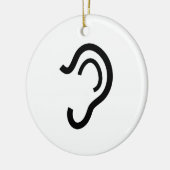 耳 セラミックオーナメント (左)