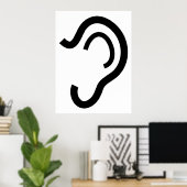 耳 ポスター (ホームオフィス)