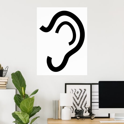耳 ポスター (ホームオフィス)
