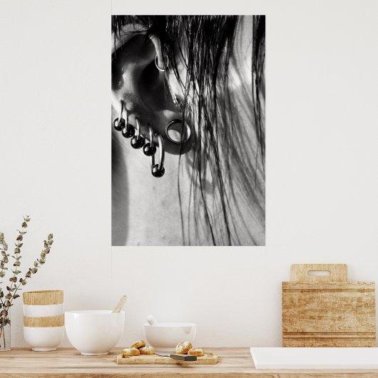 耳 ポスター (キッチン)