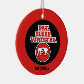 耳、睡眠、レスルクリスマスオーナメント セラミックオーナメント (右)