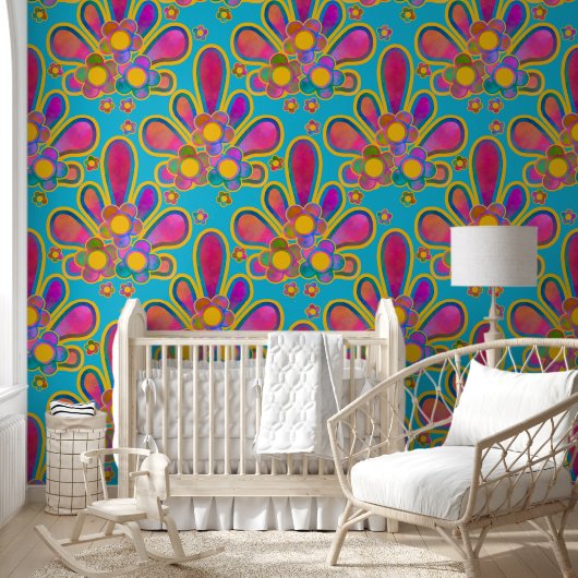 耽溺した、ギルドの煌きを帯びた、レトロな水彩画のプロムフ、サマーにて 壁紙 (キッズ)