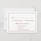 耽溺なデコの優雅なチックな赤い結婚式の返信 招待状 (裏面)