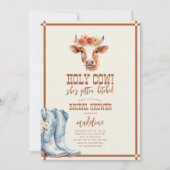 聖いカウウェスタンのブライダルシャワーの招待 招待状 (正面)