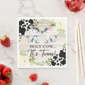 聖い牛それは双子の赤ちゃんシャワー紙ナプキン。 スタンダードランチョンナプキン (インサイチュ)