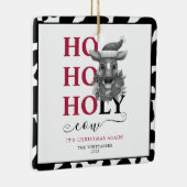 聖い牛のクリスマスフォトコウィドパターン セラミックオーナメント (右)