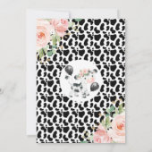 聖い牛のフローラと牛のプリント2nd誕生日のインビタ 招待状 (裏面)