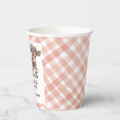 聖い牛の双子素朴赤ちゃんシャワープレート 紙コップ (左)