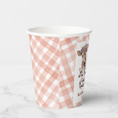 聖い牛の双子素朴赤ちゃんシャワープレート 紙コップ (右)