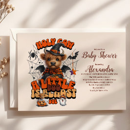 聖い牛の小さなブハロウィーンベビーシャワー 招待状