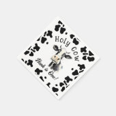 聖い牛の最初の誕生日の水色 スタンダードカクテルナプキン (角)