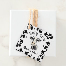 聖い牛の最初の誕生日の水色 フェイバータグ