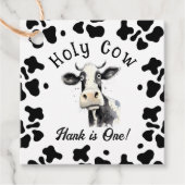 聖い牛の最初の誕生日の水色 フェイバータグ (正面)