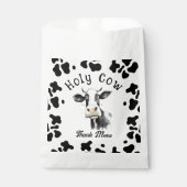 聖い牛の最初の誕生日の水色 フェイバーバッグ (正面)