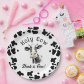 聖い牛の最初の誕生日の水色 ペーパープレート (パーティー)