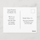 聖い牛の最初の誕生日、日付を保存 ポストカード (裏面)