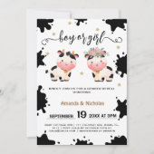 聖い牛の水の色の男の子の女の子の性を明かす 招待状 (正面)