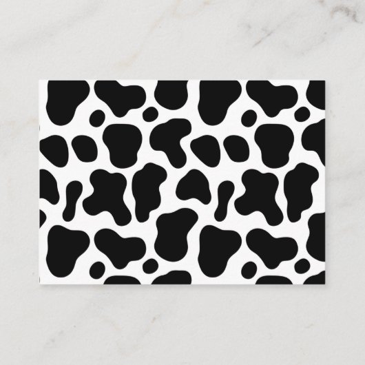 聖い牛の水色おむつラッフル エンクロージャーカード (裏面)