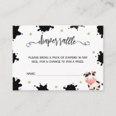 聖い牛の水色おむつラッフル エンクロージャーカード (正面)