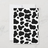 聖い牛の水色の赤ちゃんシャワー素朴 サンキューカード (裏面)