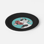 聖い牛の漫画の牛の引退パーティープレート ペーパープレート (アングル)