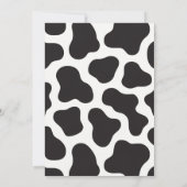 聖い牛の誕生日牛のパーティー水色かわいい子供たち 招待状 (裏面)