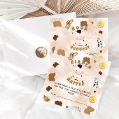 聖い牛の赤ちゃんシャワーおむつラッフル エンクロージャーカード