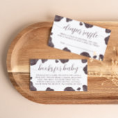 聖い牛の赤ちゃんシャワーおむつラッフル エンクロージャーカード